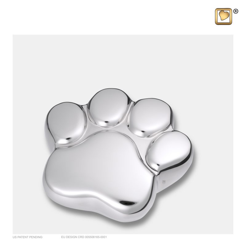 Dieren Urne - LovePaw | 0,055 Liter | Silber poliert | Mini