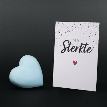 Troostbox gedenksteen medium – Hart | blauw